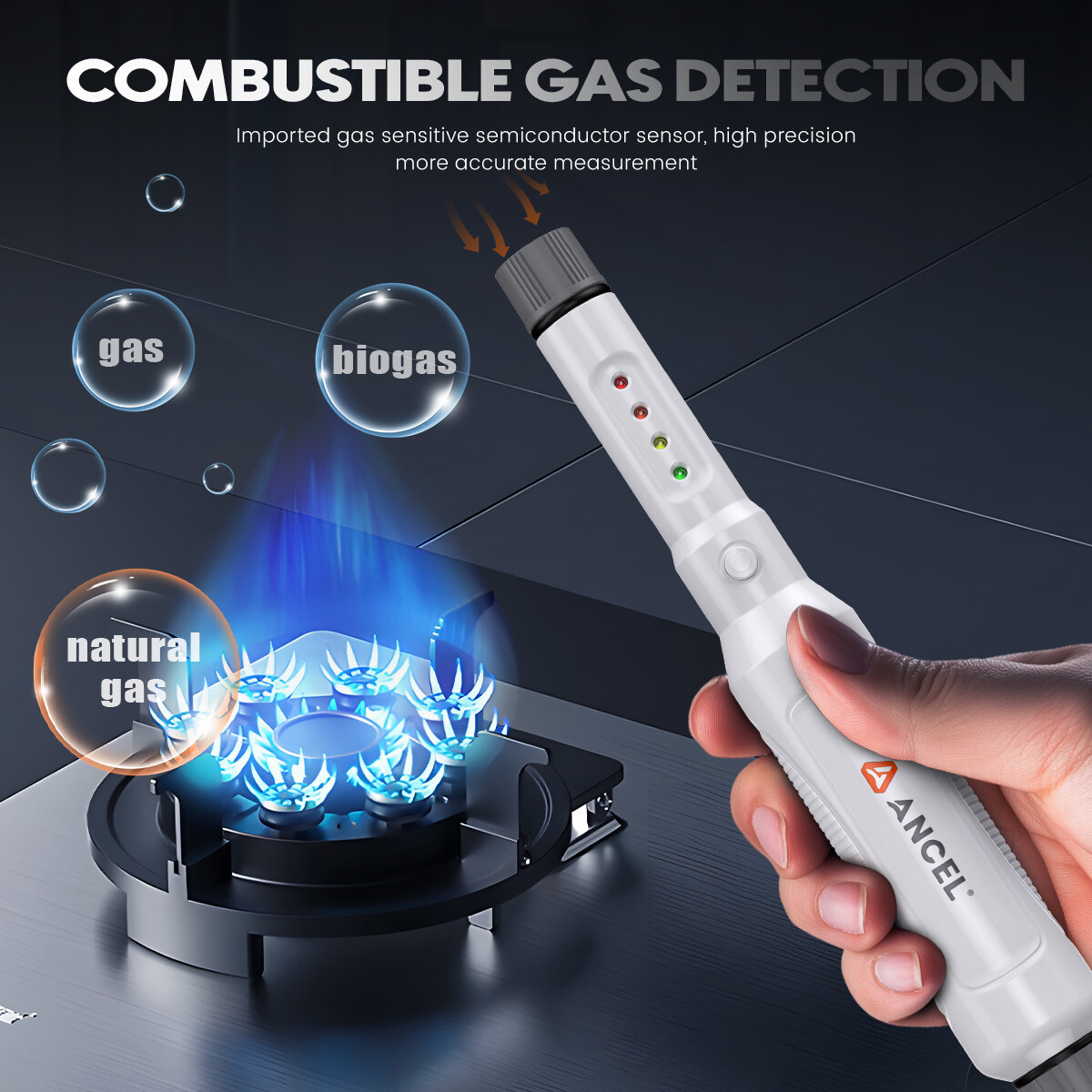 Natural Gas Leak Detector Handheld Methane Propane Combustible Gas Detector Pen