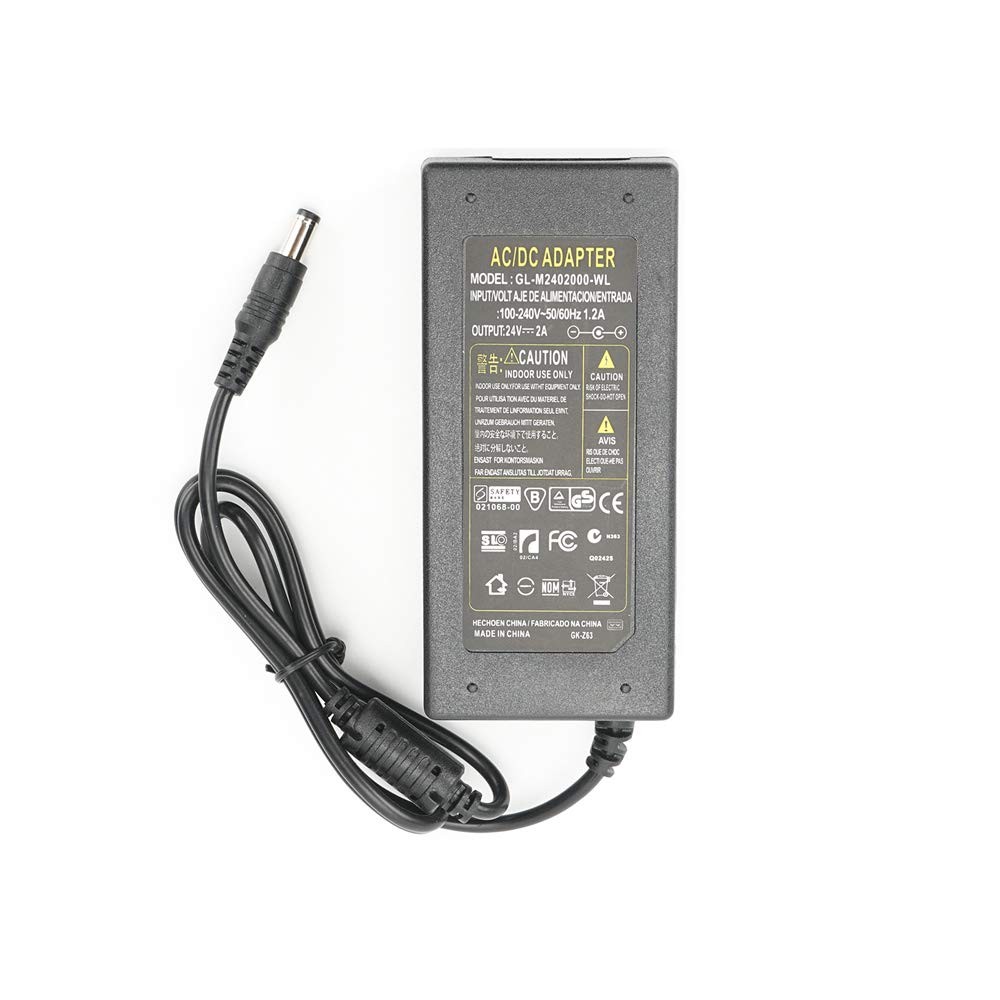 Power Adapter 24V 2A AC100-240V to DC24V TransformersPower Supply for LED Str…