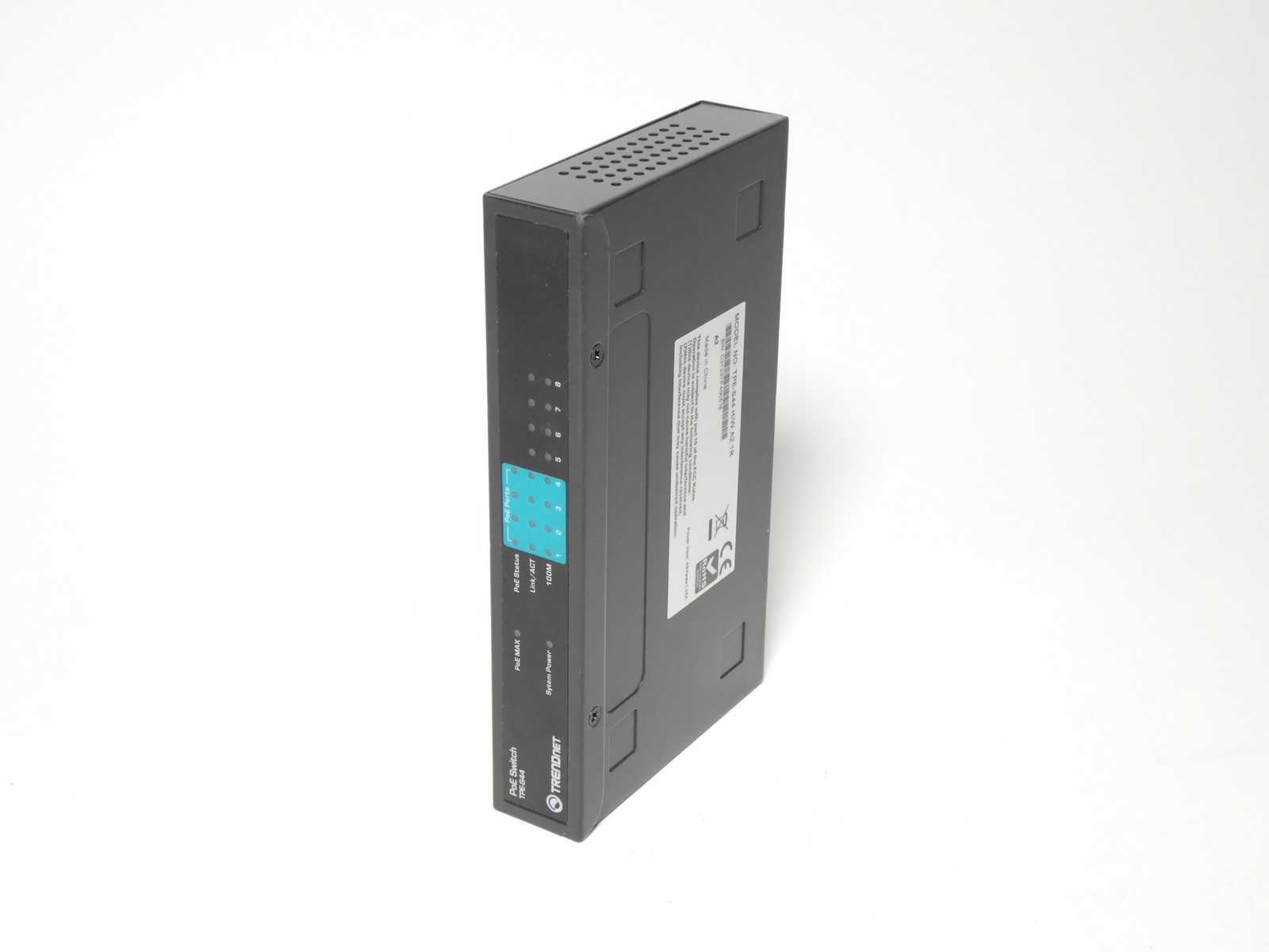TrendNet TPE-S44 8-Port Ethernet PoE Switch 48VDC NO Power Cord