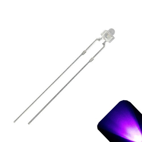 50 x LED 1.8mm 2mm UV / Purple Ultra Super Bright LEDs Light Clear Train Model