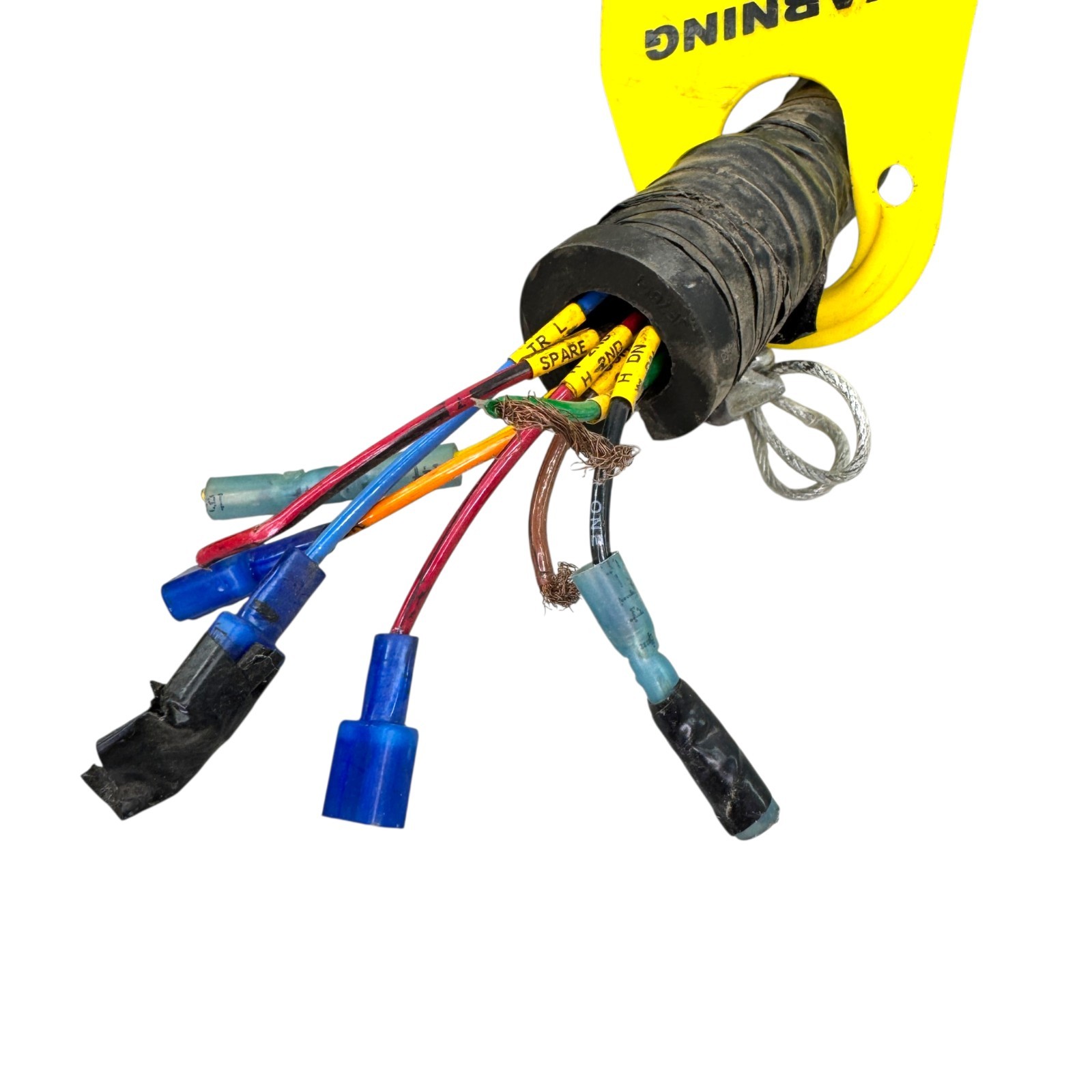 16/8 Hoist Pendant Control Cable Wire 600V 90C Yellow w/ Strain Relief Wire Rope