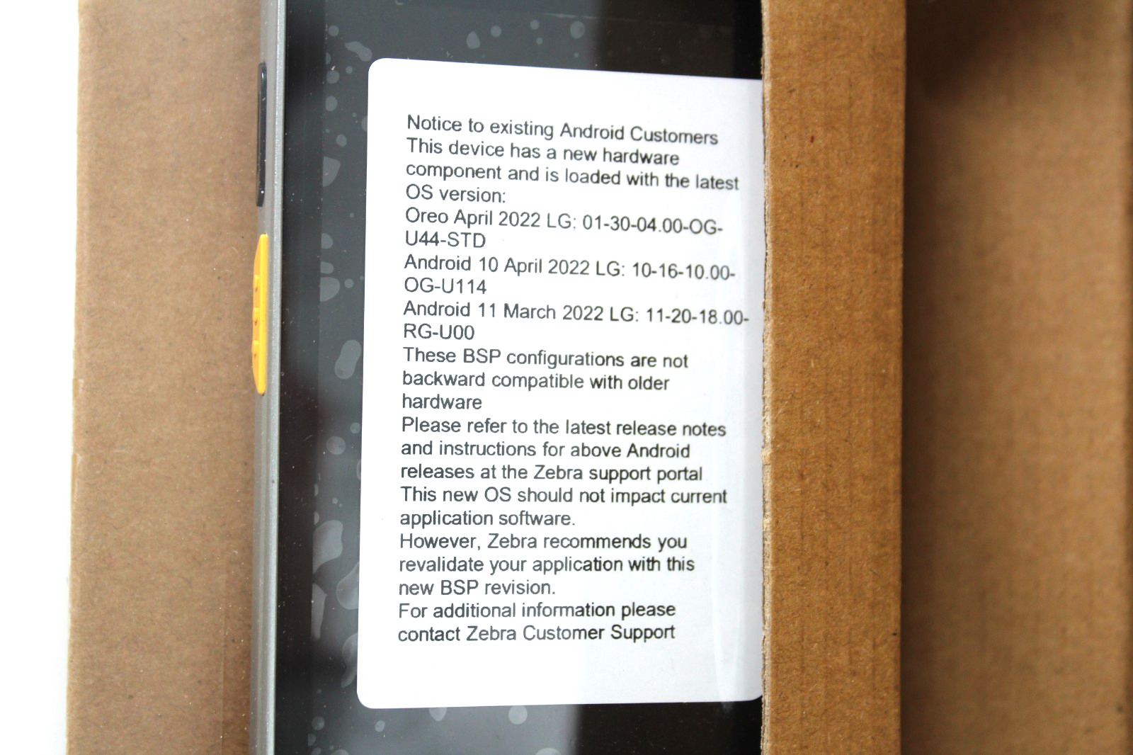 Zebra TC57x, TC57HO-1XFMU6P-NA SE4720, 4GB/32GB, Android 10 BRAND NEW AUTHENTIC