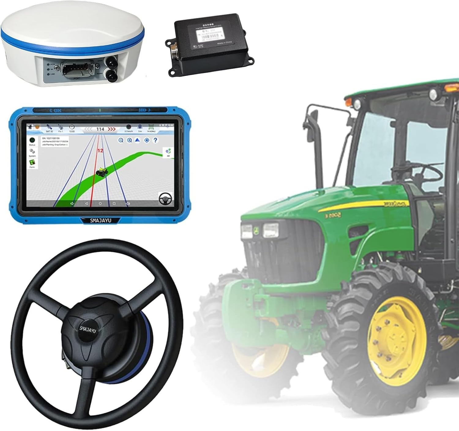 JY305 Tractor GNSS Autosteer System AB Line in Straight Curve A+ Pivot U-Turn