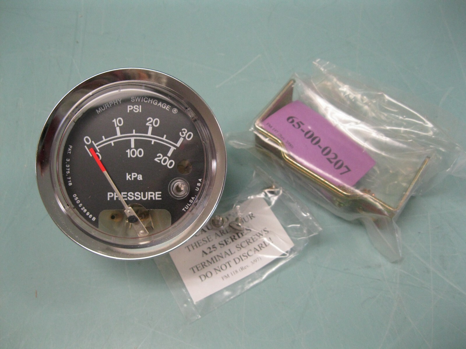 Murphy A25PE-30 Swichgage 0-30 PSI Mechanical Pressure Gauge NEW F14