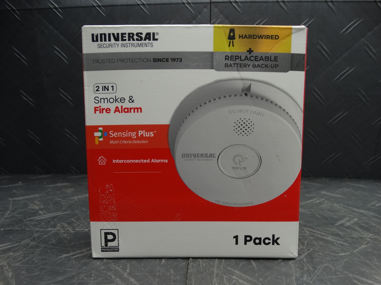 Universal Security Instruments Hardwired & 1-Year Battery Backup Smoke Detector