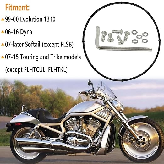 Replacement Derby Cover Screw Bolt Kit Fit for Softail Dyna Touring Comes with 3