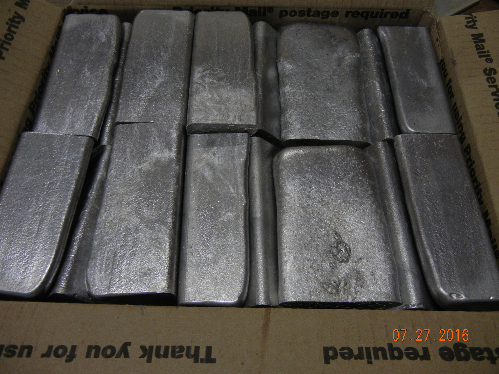 ALUMINUM INGOTS.. 41 + lbs ingots are CUT IN HALF