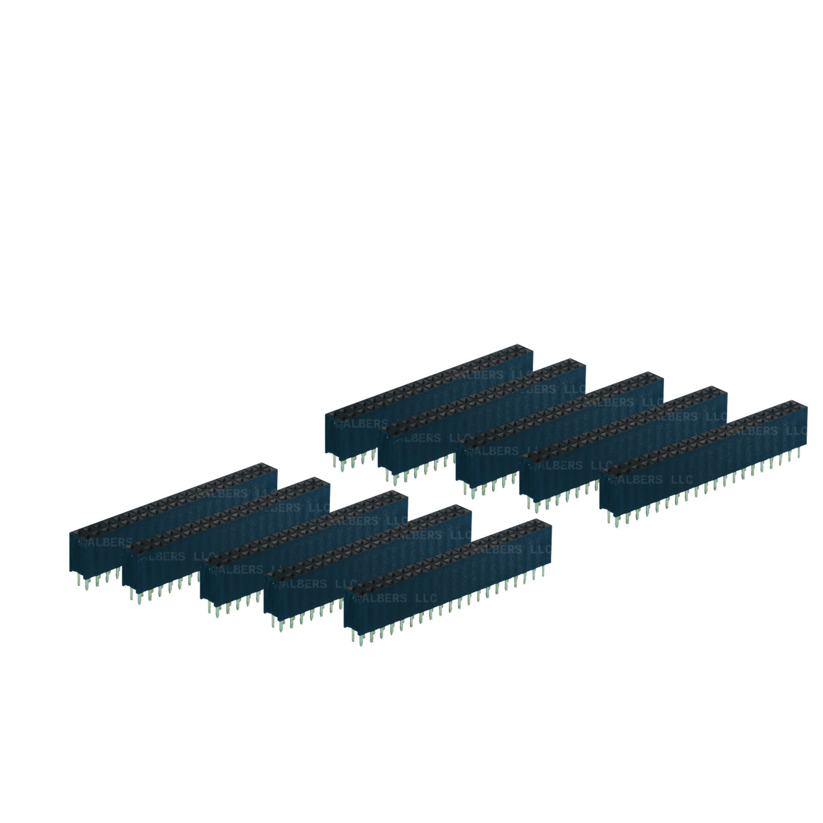 10pcs 2×20 40P 40-pin Female Header 2.54 0.1″ 2.54mm Raspberry Pi GPIO Dupont