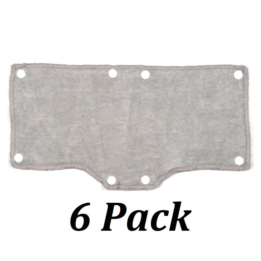 (6 PACK) TERRY CLOTH SNAP ON NAVY HARD HAT SWEAT BAND COTTON LINER CONTRUCTION