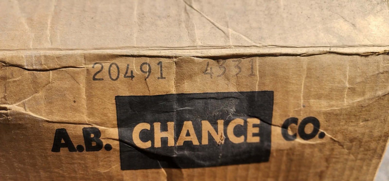 A.B. Chance Porcelain Insulators NOS Utility Power Line Brown/White