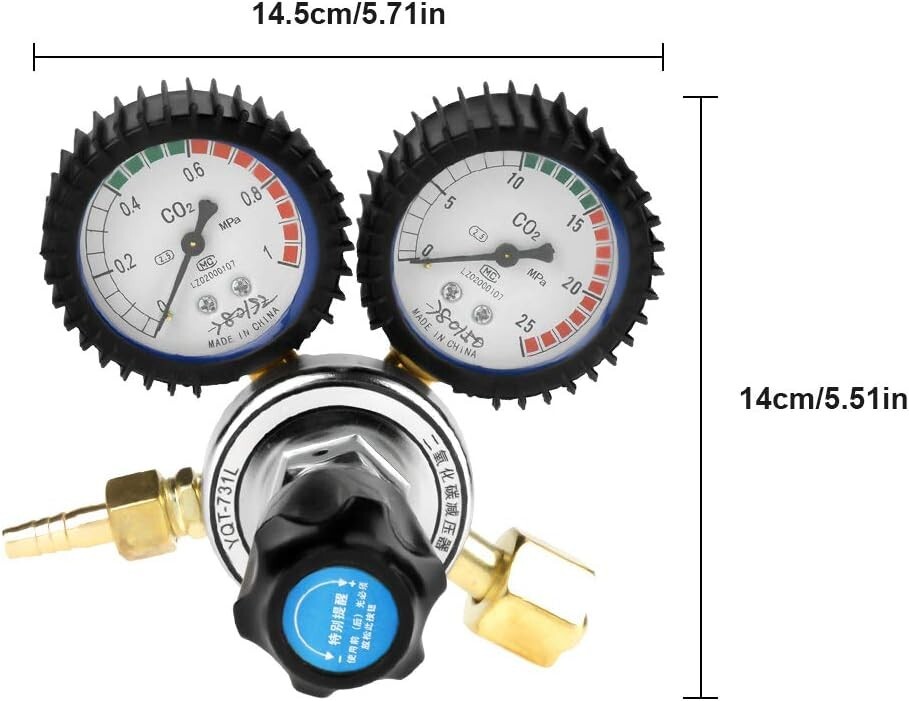 Co2 Regulator Hong Kong Shuangqi Co2 Flow Meter YQT-731L