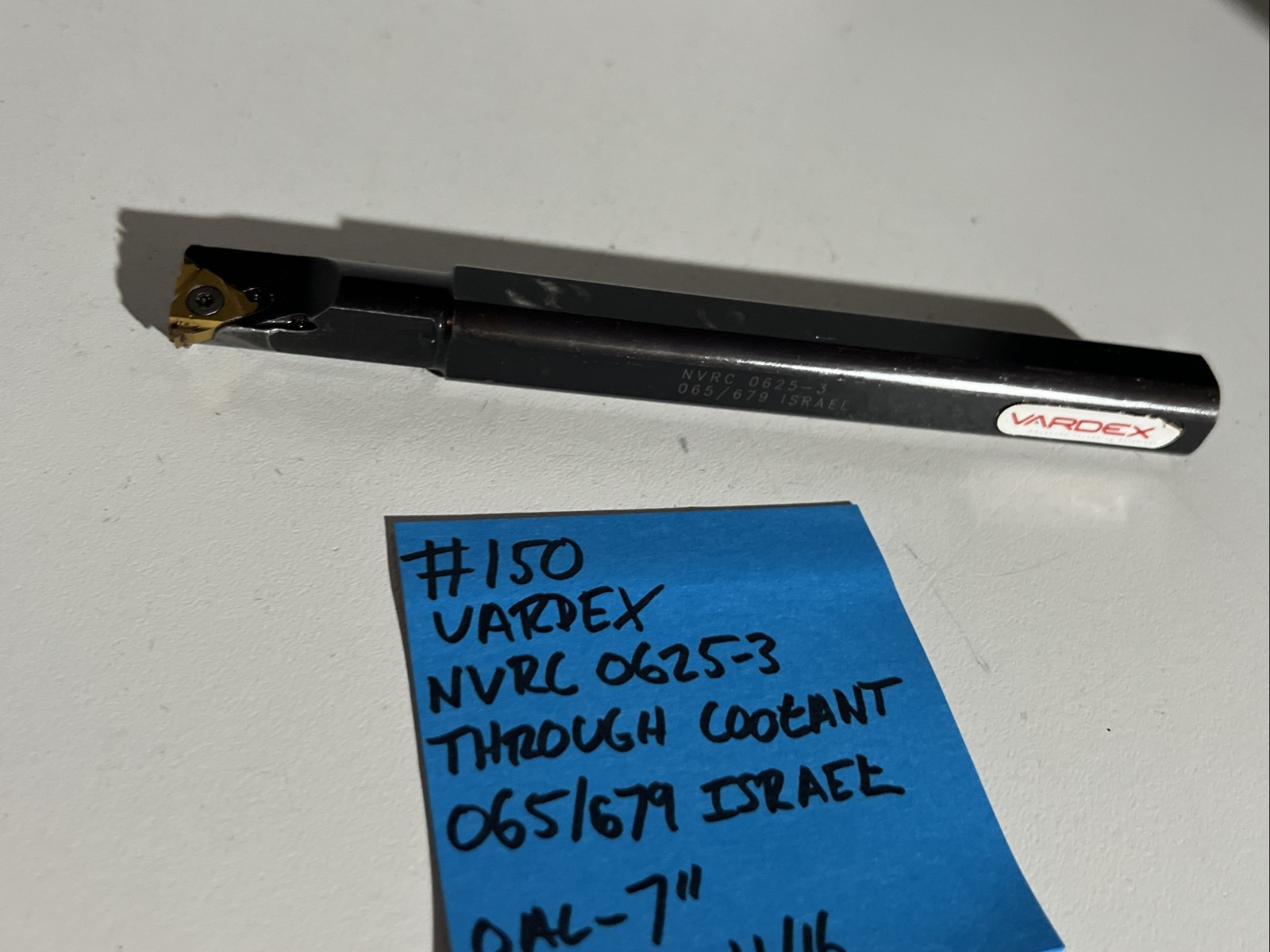 VARDEX ID Threading Boring BAR NVRC 0625-3 065/679 ISRAEL Indexible Carbide Lath