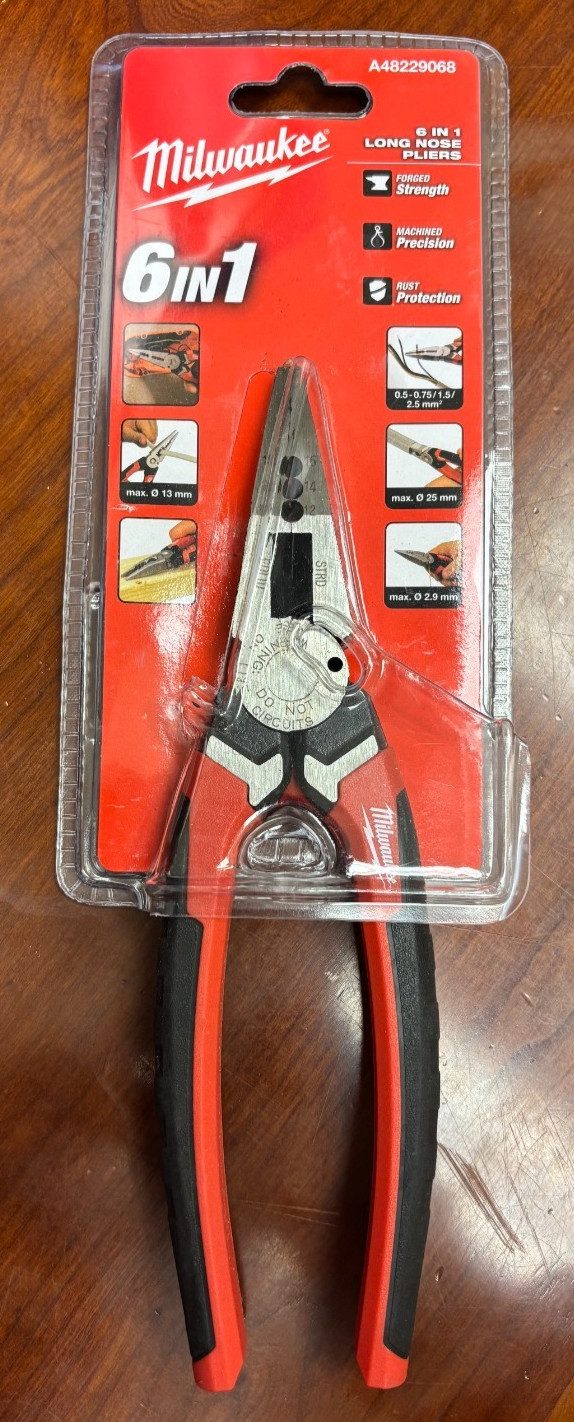 Milwaukee 6 in 1 Long Nose Pliers A48229068