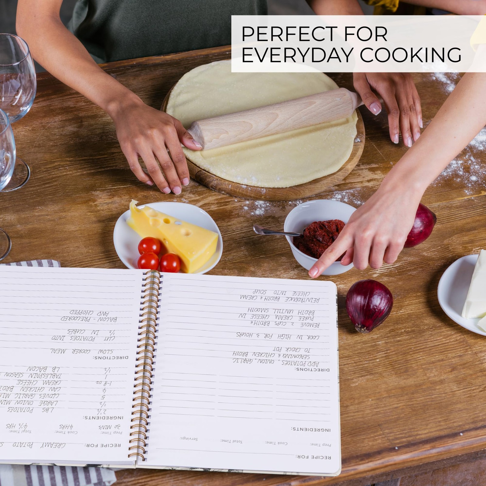 Aesthetic Blank Recipe Book for 100+ Cherished Meals – 8.27 x 10 IN, Beige