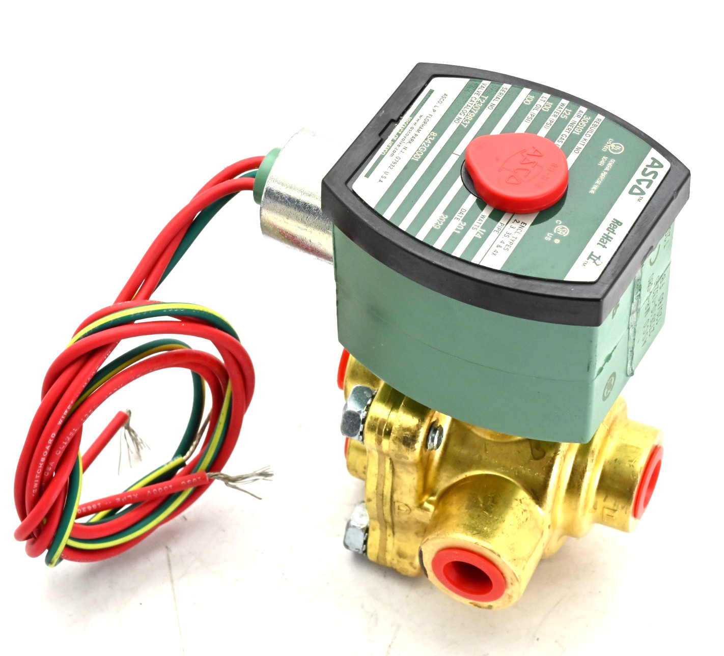 ASCO Red-Hat 8342G001 Solenoid Valve, 4-Way, 2-Position, 1/4 in Pipe, 110/120VAC
