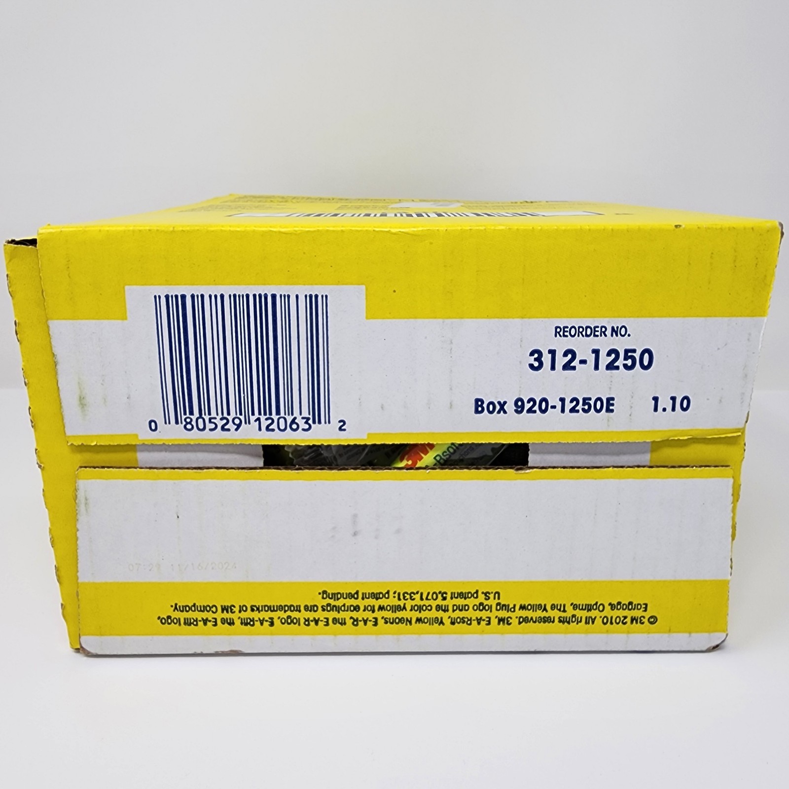 3M E-A-Rsoft Yellow Neons Disposable Foam Earplugs (200 Pairs) Uncorded 3121250