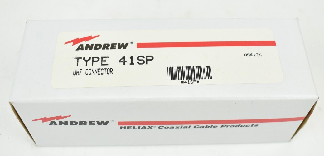Andrew 41SP UHF Male Connector 1/4″ Heliax FSJ1-50A PL259 RF
