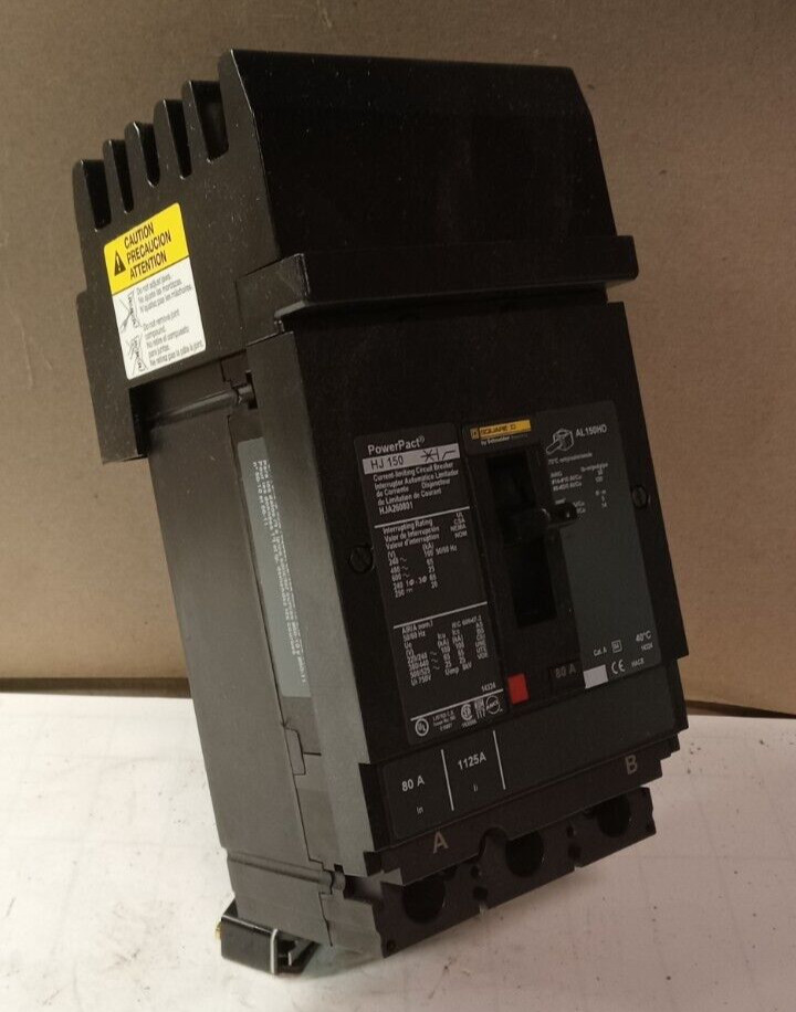 New Square D 80 Amp I-Line Circuit Breaker 2 Pole 600 VAC 250 VDC HJA260801