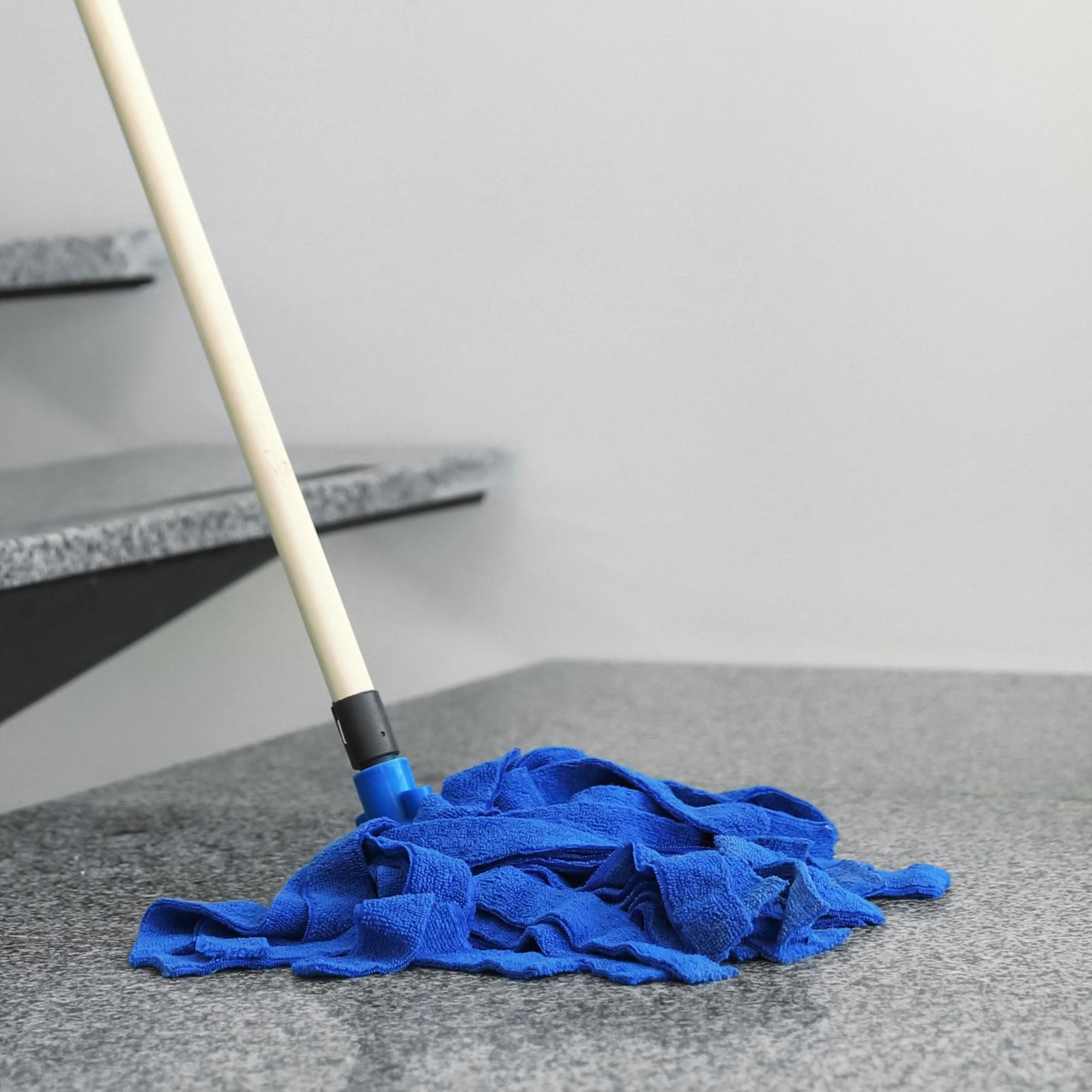 Mop Heads Replacement 35x16cm Polyester Fiber Floor Cleaning Pads, Black