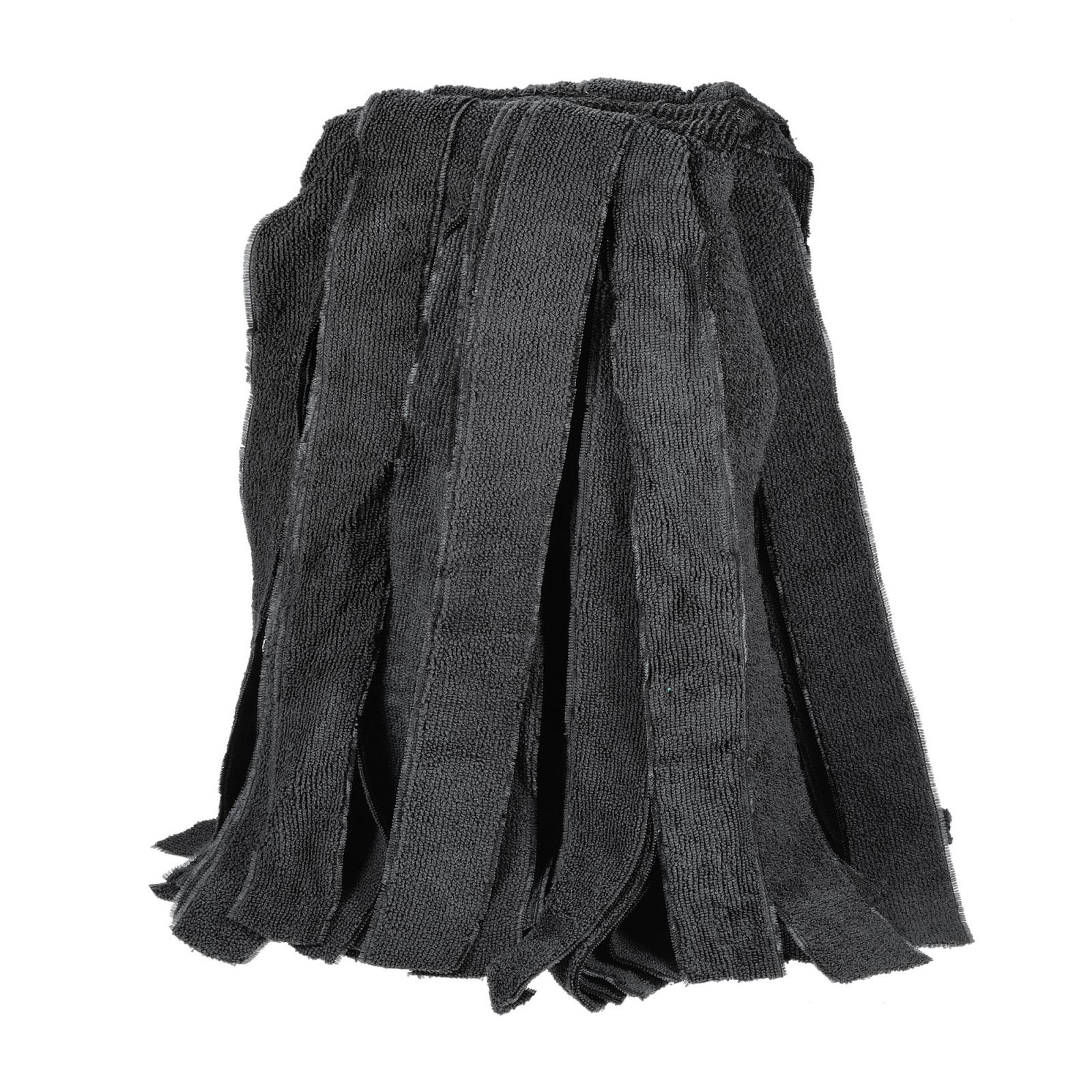 Mop Heads Replacement 35x16cm Polyester Fiber Floor Cleaning Pads, Black