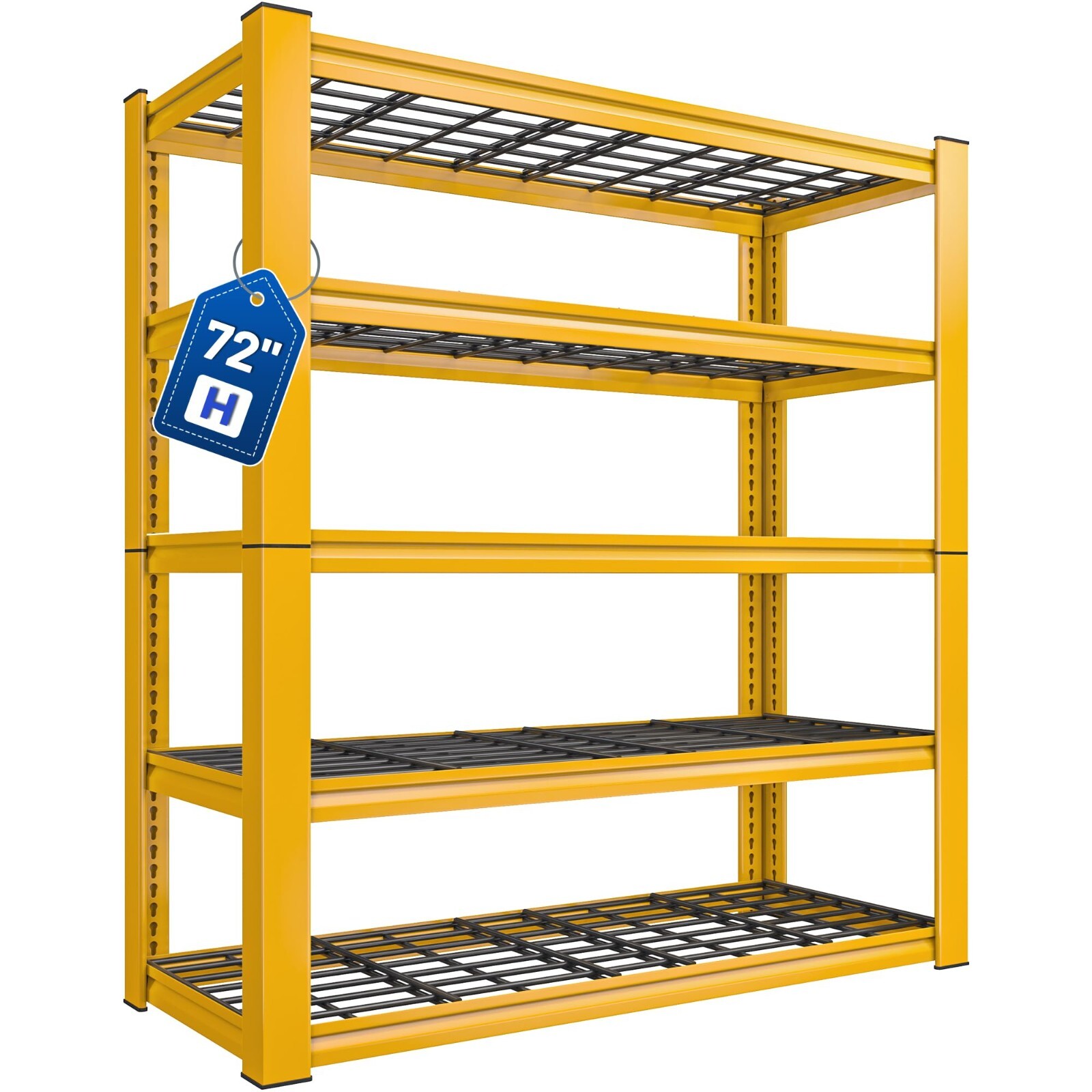 1Pcs Storage Shelves Garage Shelving Heavy Duty Shelving Units & Storage,Yellow