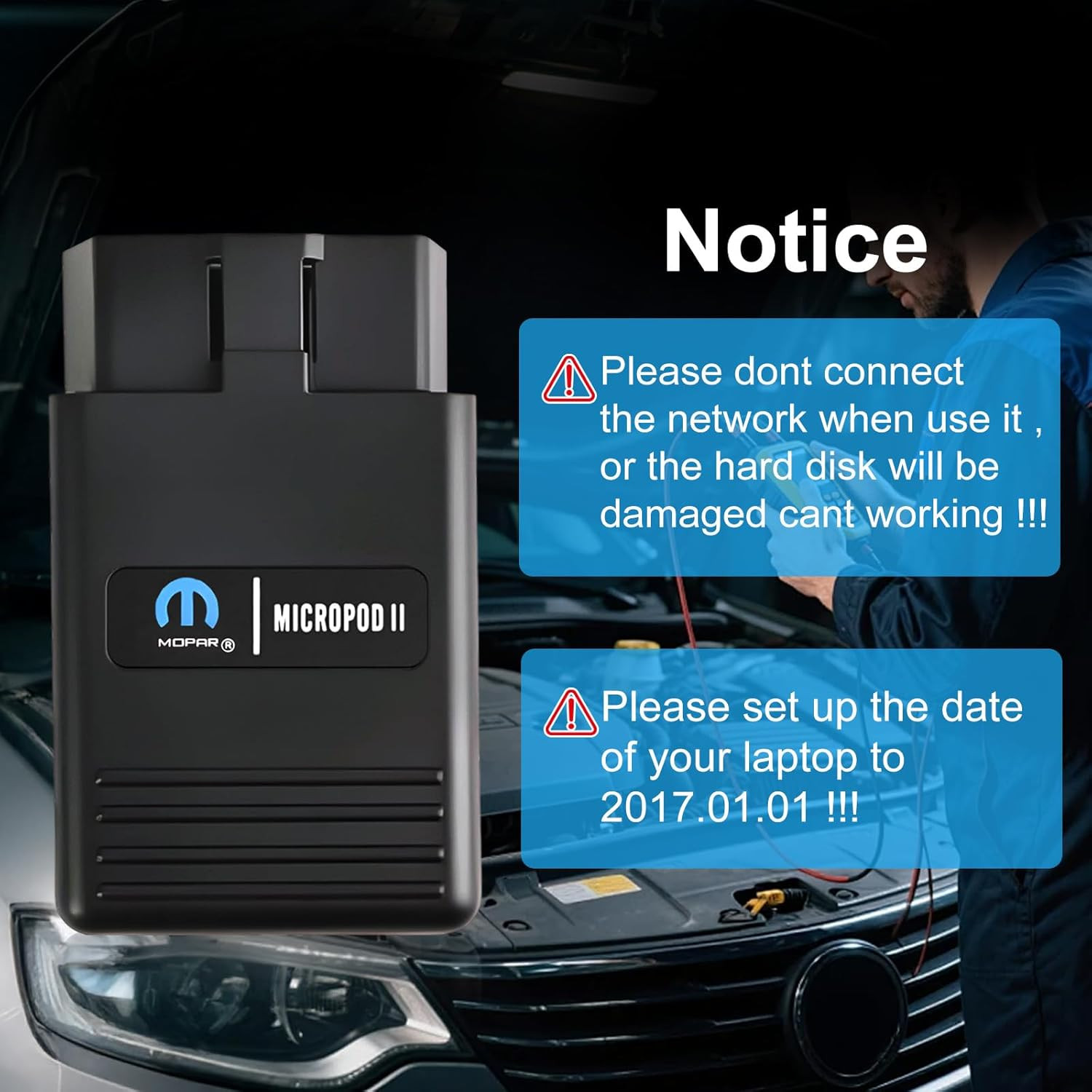 MicroPod 2 V17.04.27 Diagnostic Tool with DRBIII for Chrysler Dodge Jeep Fiat Ne