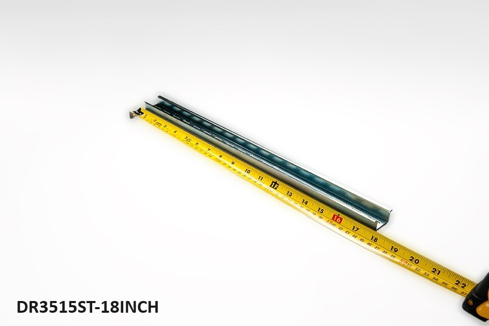New DIN Rail Slotted Steel, Pre-Cut 35mm x 15mm, 450 mm (~18 (17.7) Inch) Long