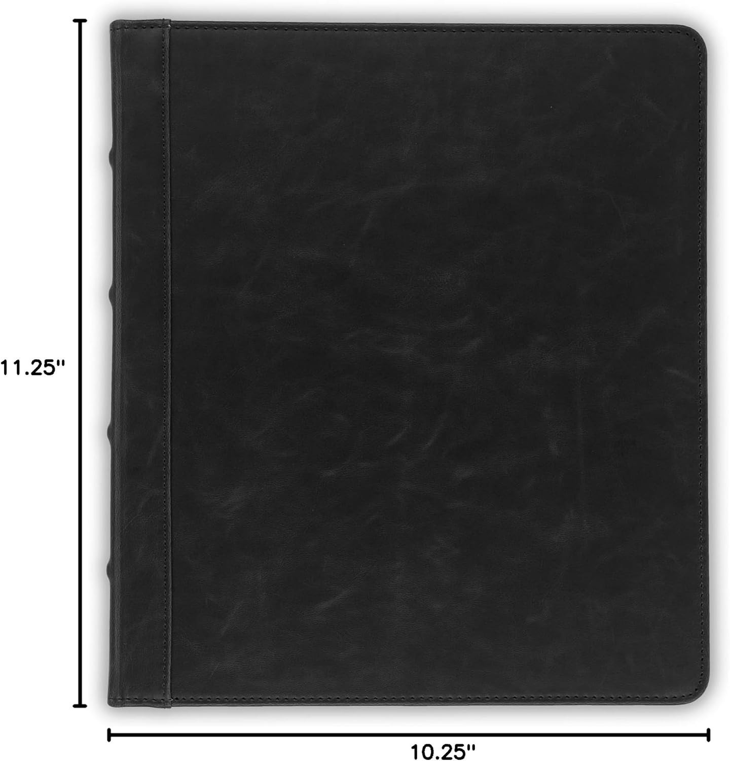 Vintage Leather 3 Ring Binder 0.5 Inch Round Ring Holds 100 Sheets, 8.5 x 11 …