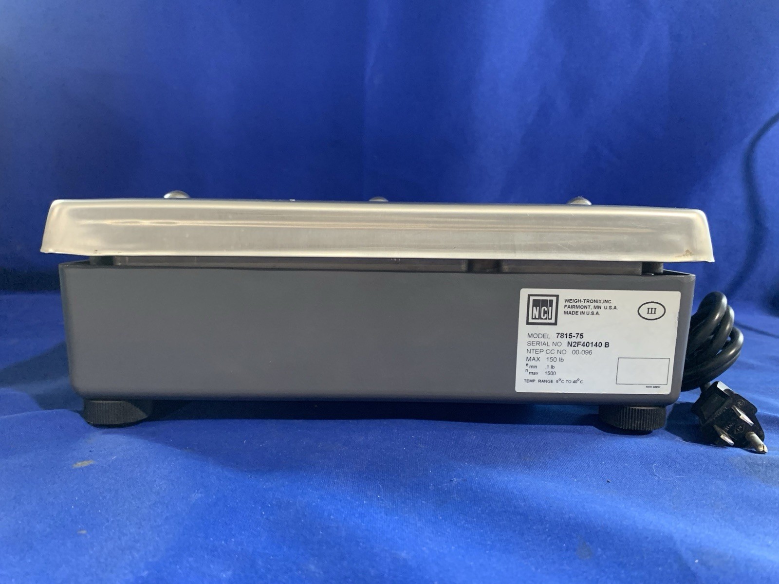 Weigh-Tronix 7815-75 Digital Scale W/ Power Cord – Weighs Properly – Please Read