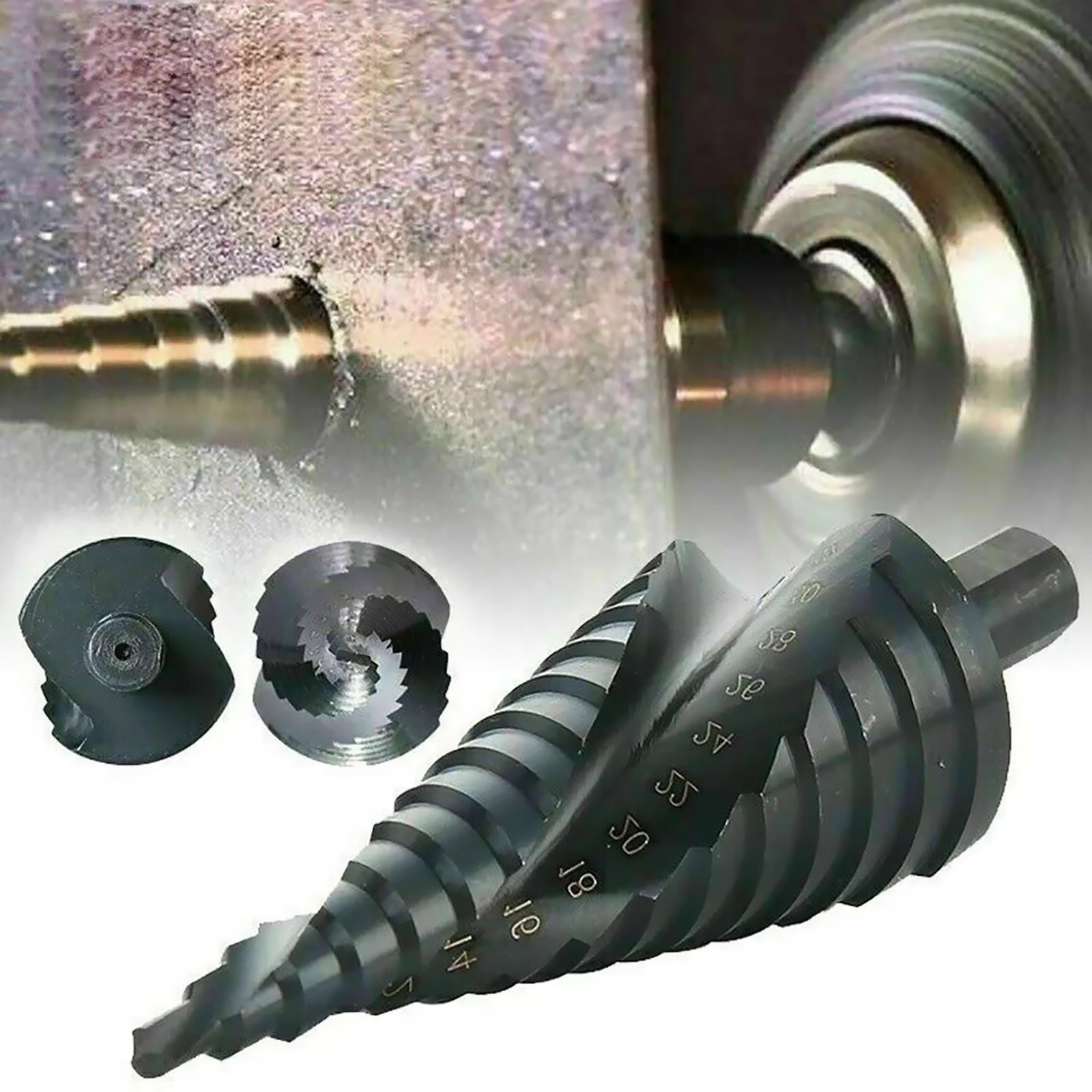 3Pcs/Set HSS Step Drill Bit Set Large Cone Titanium Bit Metal Hole Cutter