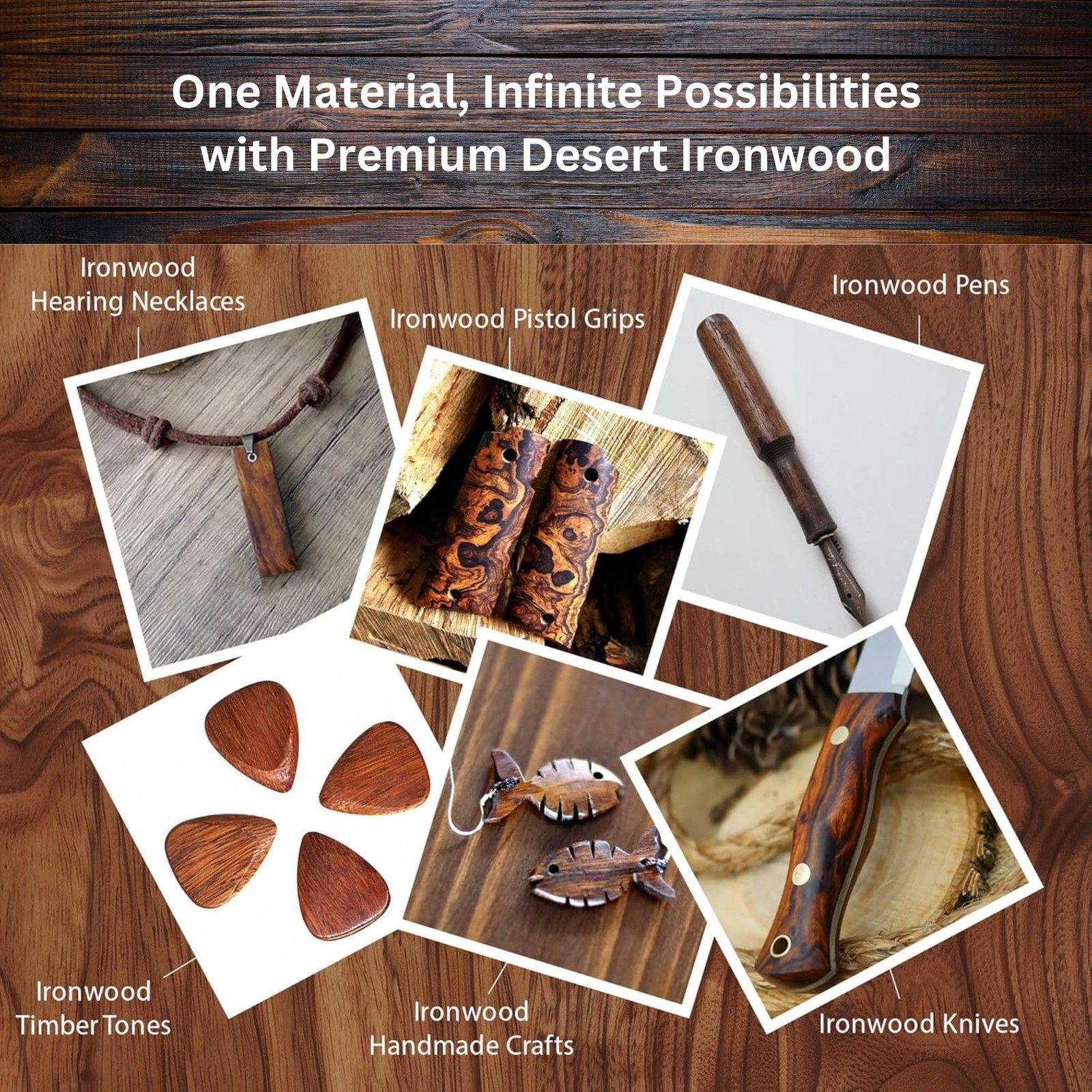 IECAP LLC Desert Ironwood Blank Scales 10 x 5 x 1 In – Exotic hardwood Block …
