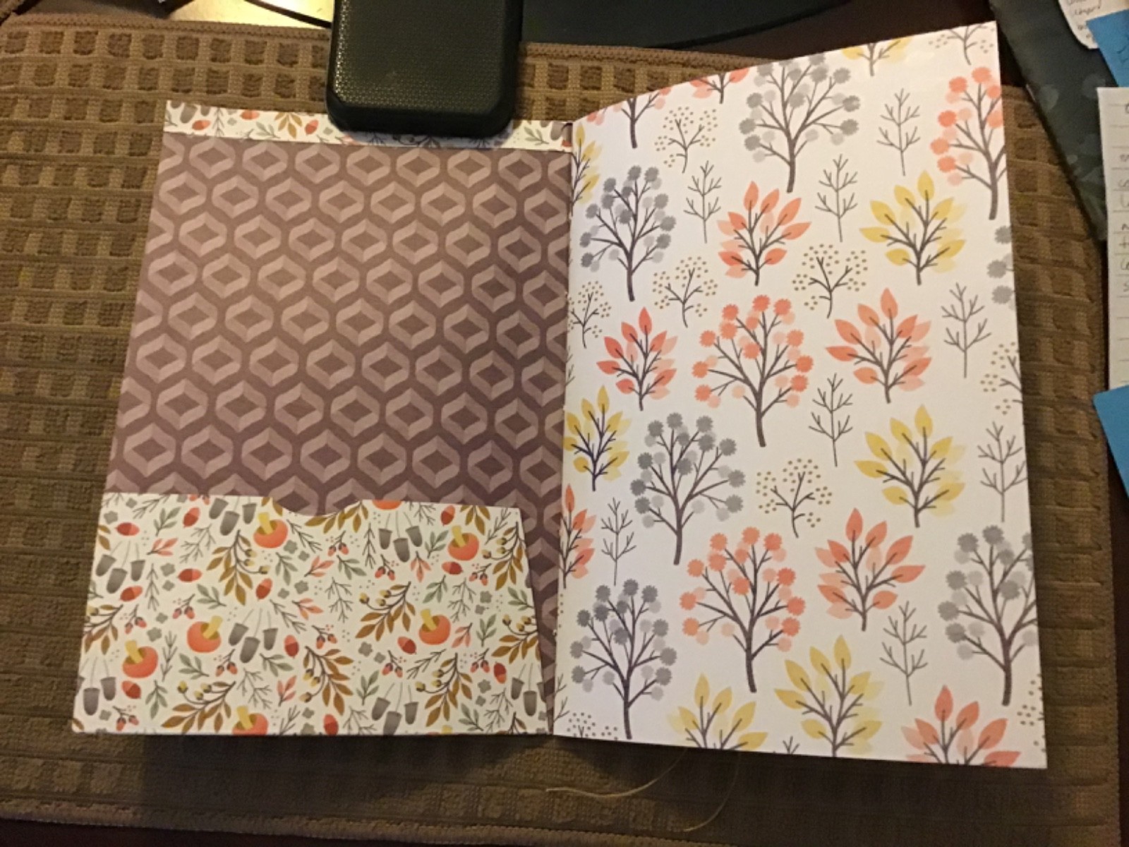 Handmade Junk Journal Naked Junk Journal 9” x 6” Mushroom Print Card Stock Cover