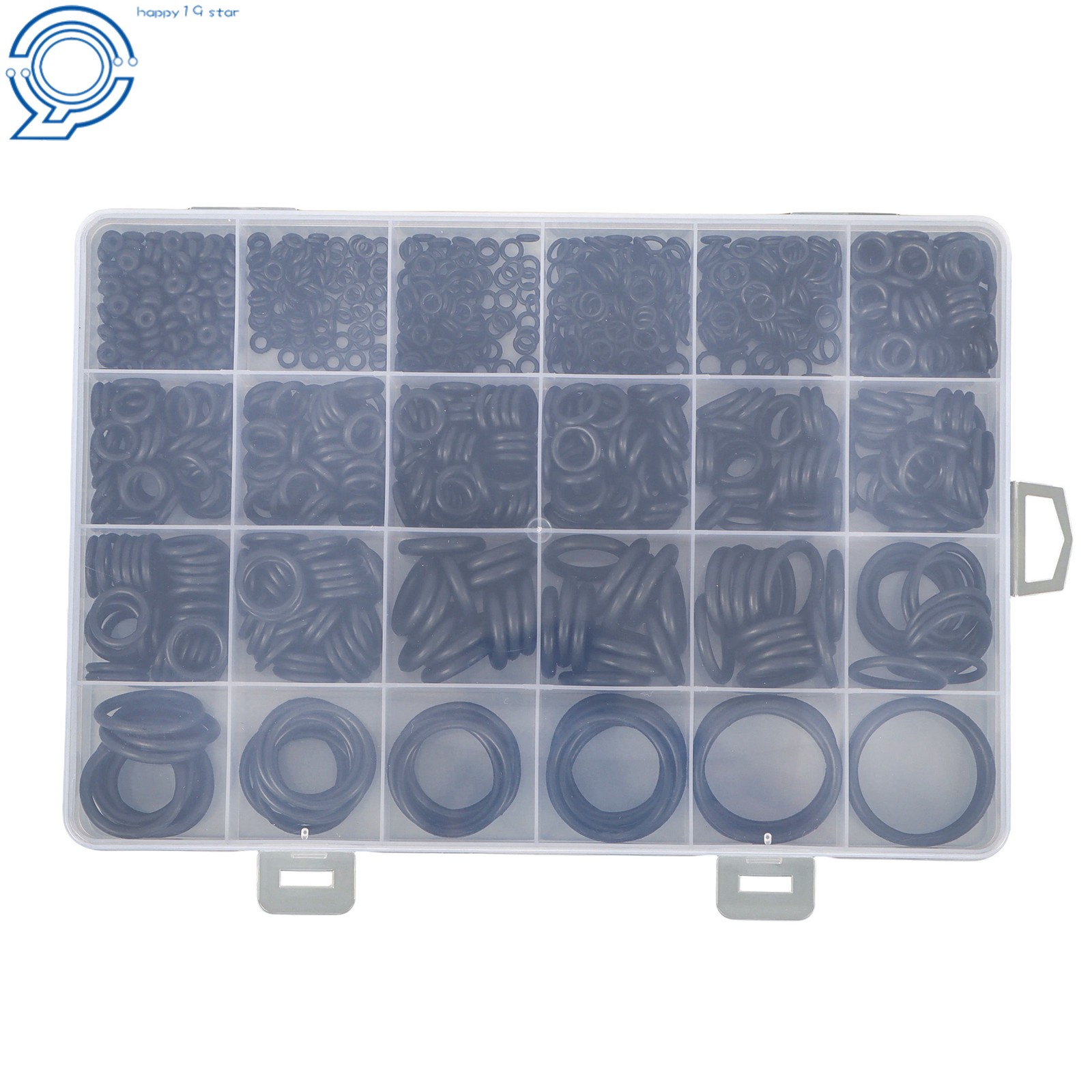1020-Piece Nitrile Rubber O-Ring Assortment, 20 Sizes Resists Oil and Heat