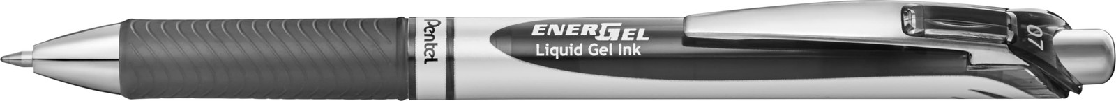 Pentel BL77A EnerGel RTX Retractable Liquid Gel Pen, .7mm, Black/Gray Barrel,