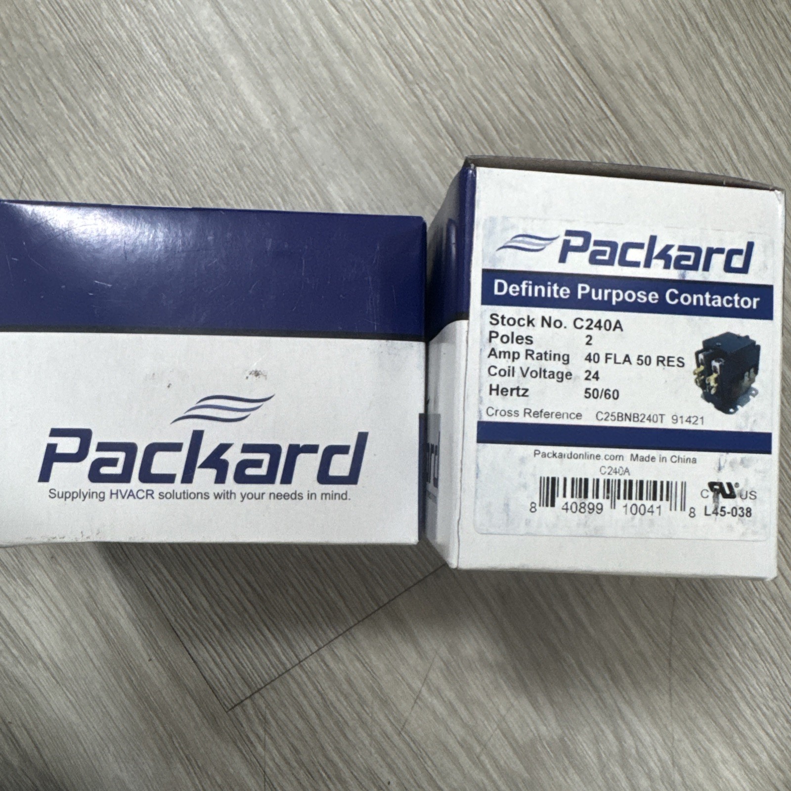 2X Packard C240A Definite Purpose Contactor 2 Pole 40 Amps 24 Coil Voltage