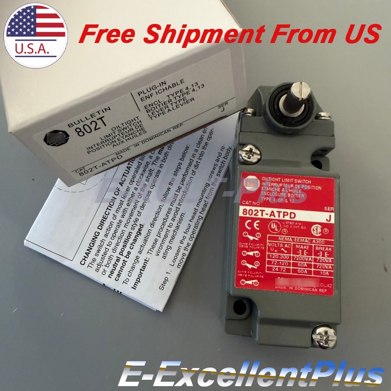 Metal Plug-In Oil Tight Limit Switch Lever 802TATPD For Allen Bradley 802T-ATPD