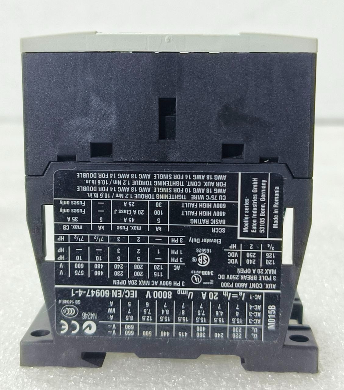 NEW🆕 EATON MOELLER DILM15-10 XTCE015B10A CONTACTOR 110V 50HZ/120V 60HZ 3-POLE
