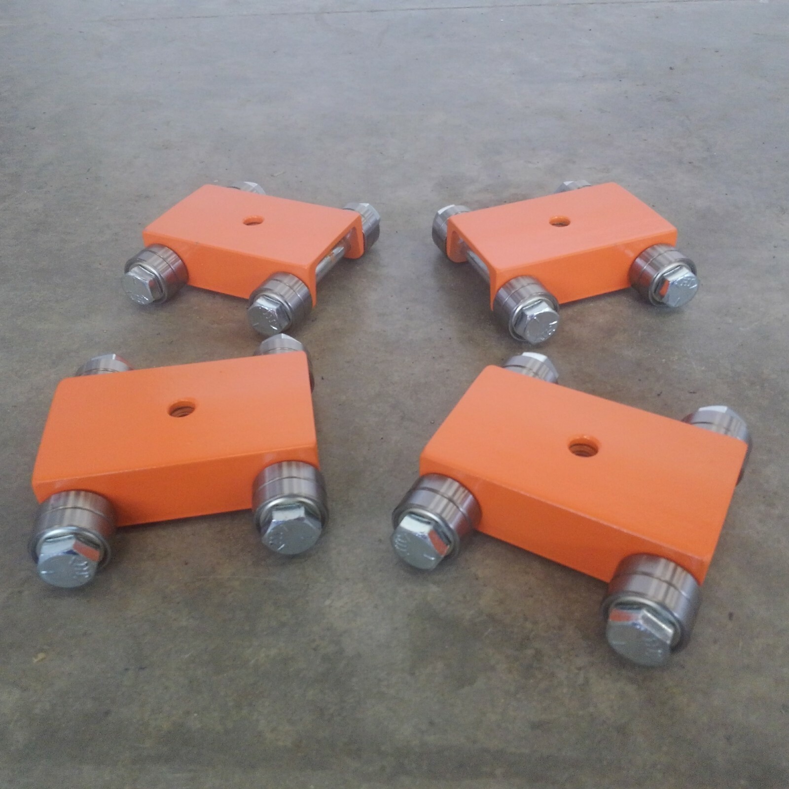 MADE IN USA Machine Skate Set (4) 10,000lbs Bridgeport mill mover, low profile