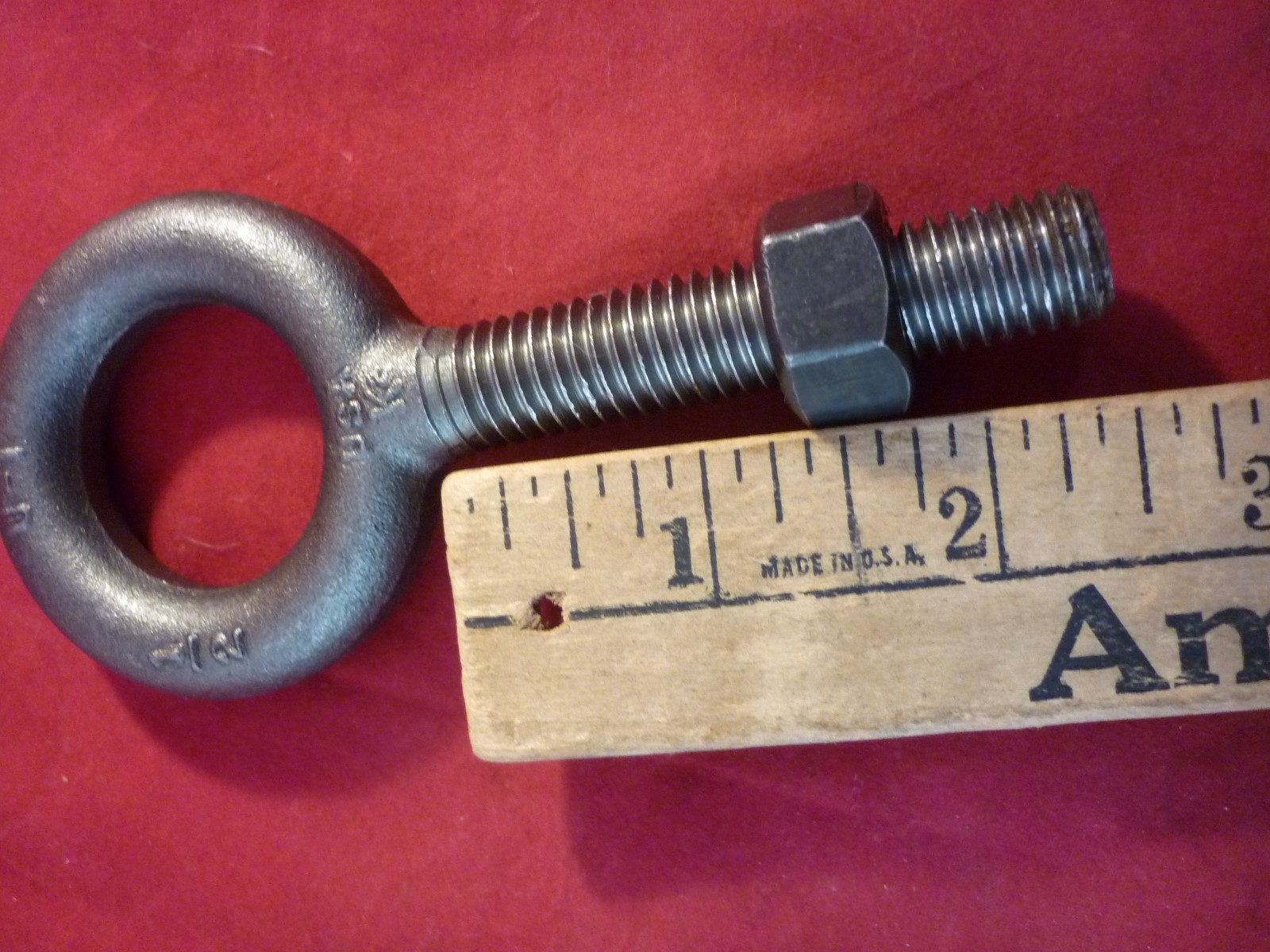 6 PIECES 1/2″ X 13 LIFTING EYE BOLTS WITH NUTS MADE IN USA