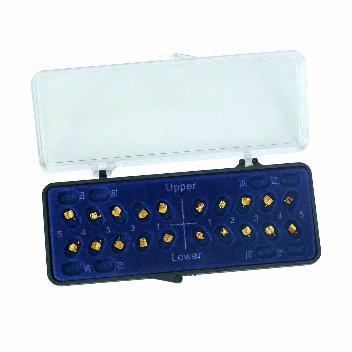 10Packs Dental Bracket Braces 24K Gold Plated Orthodontics MN 022 MBT 3.4.5 Hook