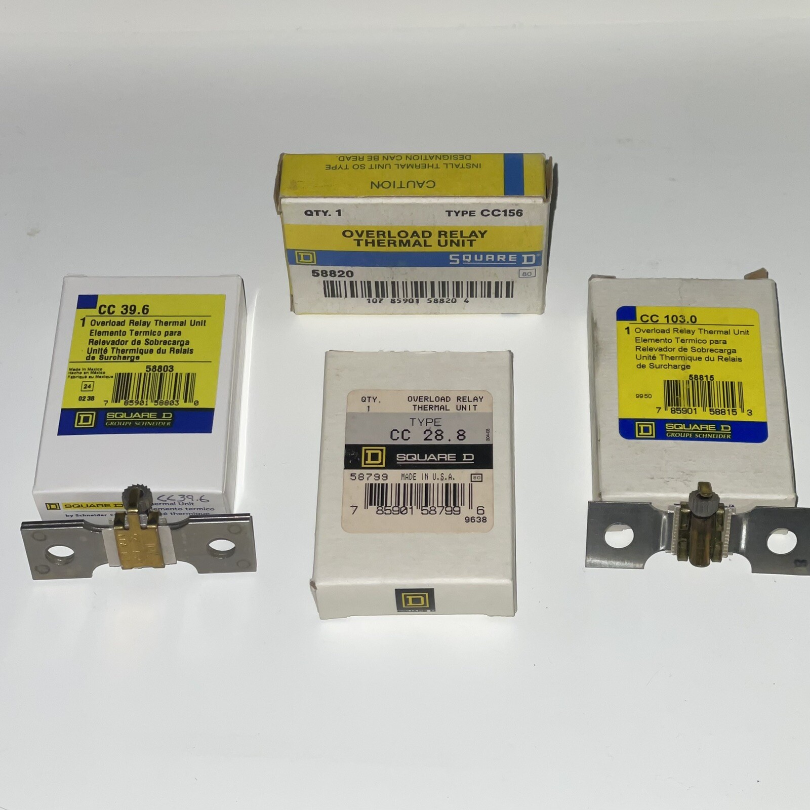 NIB Square D Type CC Thermal Overload Heater Units, Sizes CC20.9 – CC219.0