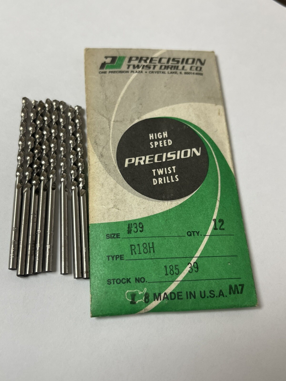 20 PTD USA High-Speed Steel Straight Shank Drills Size No.39(.099) R-18H(18OC39)