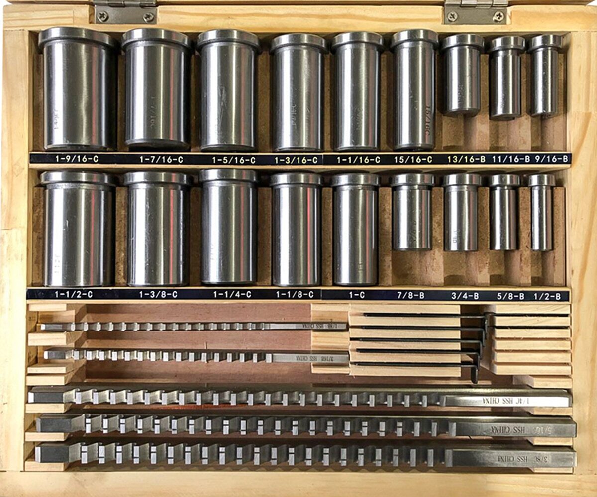 30pcs Keyway Broach Set HSS Keyway Tool Inch Bushing CNC Metal Cutting