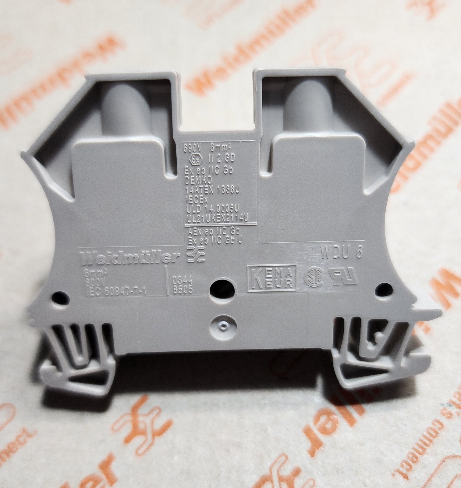 New 100Pcs Weidmuller Terminal WDU 6 1020200000 WDU6