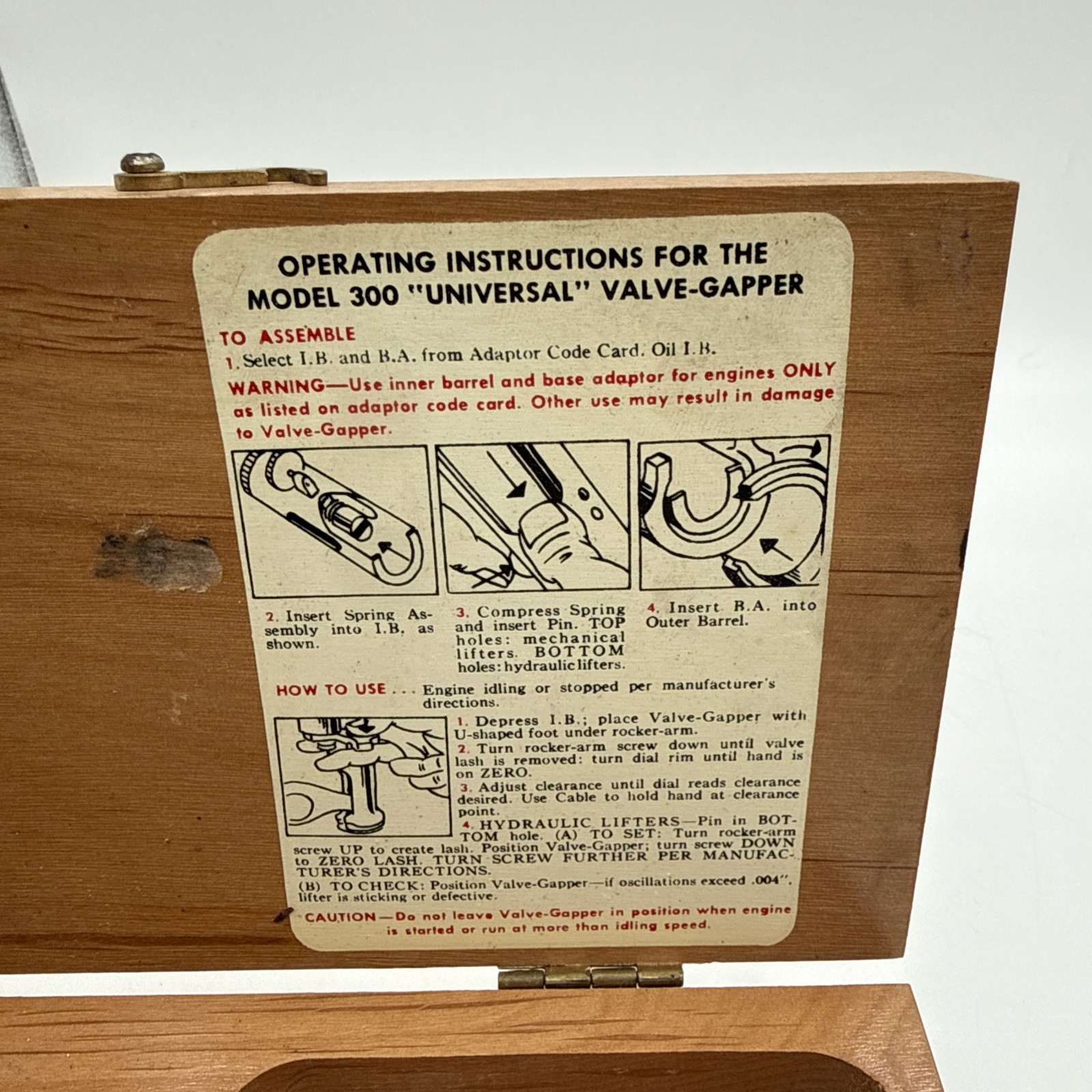 P And G Valve Gapper Model 300 Comes With All Original Paperwork!