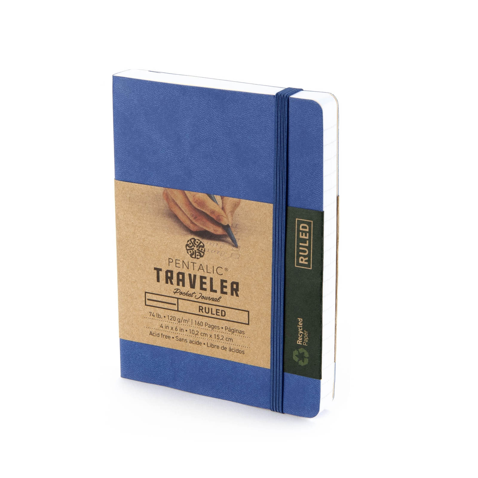 4″ x 6″ Pocket Lined Traveler Journal 160 Pages Denim Blue