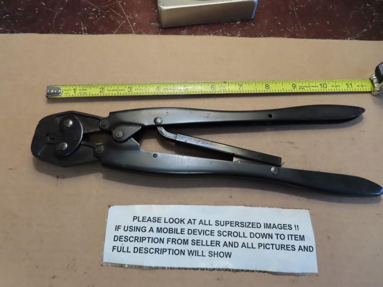 AMP TYCO 10-22 GA HAND RATCHETING CRIMPER AIRCRAFT TOOL LIGHTLY USED