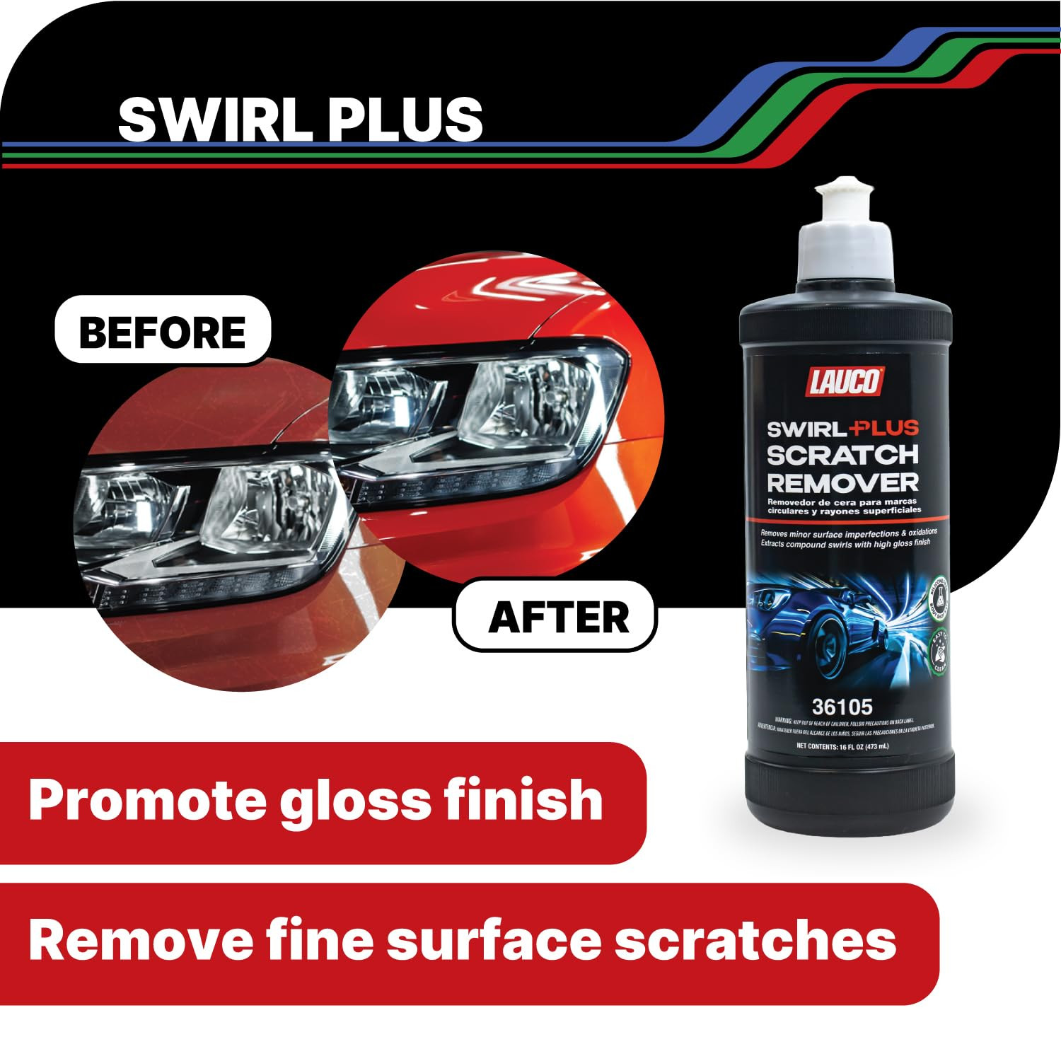 Paint Correction Compounds Step 1, 2, 3, Swirl Remover 8Oz Kits, with a Towel, S