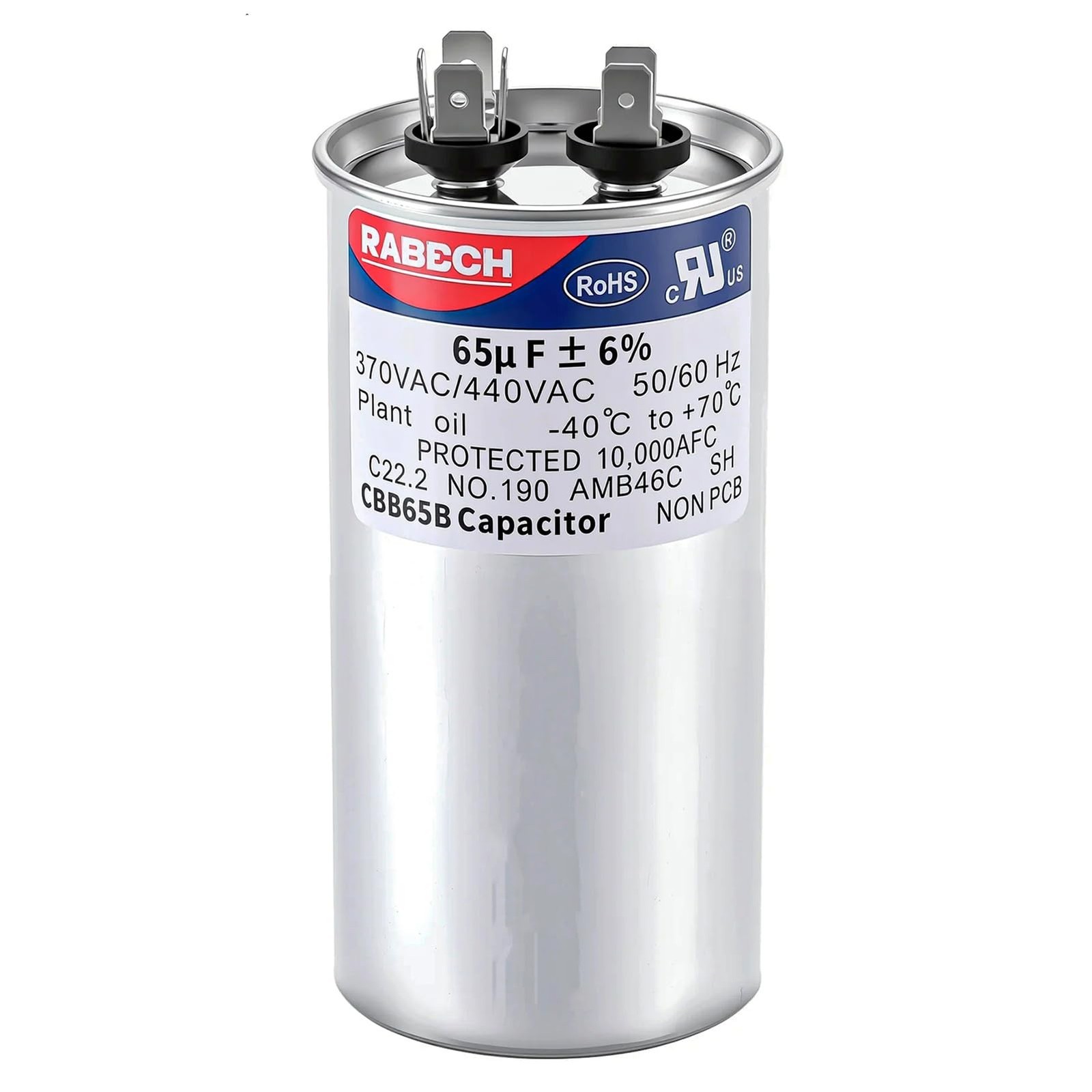 65uF 65MFD CBB65B Run Start Round Capacitor 65 uF MFD 370V or 450V CBB65 A/C …