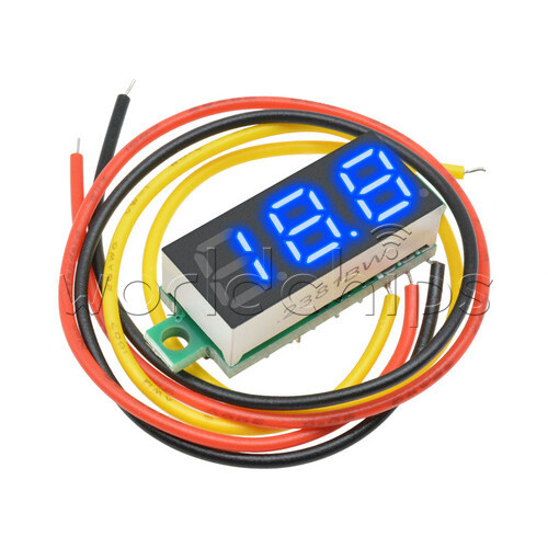 1-10PCS Mini DC0-100V 0.28In 3-Digital Voltmeter LED Voltage Panel Meter 3 Wire
